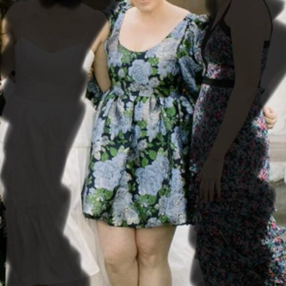 Sister Jane Blue Jacquard Mini Dress - Picture 1 of 3